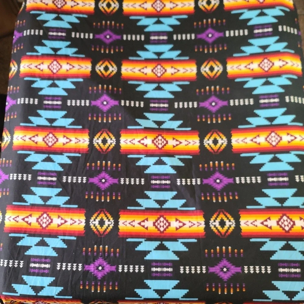 Vintage NU Trendz Southwestern Aztec Native King Sheet And Fitted Sheet. Awesome